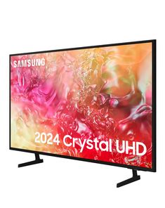 the samsung smart tv with crystal uhd on it's display screen is shown