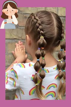 Hair Balls Hairstyle, Elementary Hairstyles Girl, Preschool Picture Day Hairstyles, Cute Hairstyles For Girls Kids, Picture Day Hair, Kid Hair