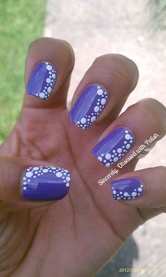 Dotty Nails, Nail Dotting Tool, Polka Dot Nail Art, Purple Nail Designs, Nail Art Techniques, Dots Nails