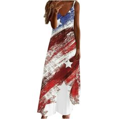 clearance Store,under $5 Clothes StoreClick Here Usmixi Formal Dresses for Women 4th of July High Waist Patriotic Spaghetti Strap Maxi Dresses V-Neck Sleeveless American Flag Print 2023 Summer Long Dress White l FEATURE: Pull on Dress,Strap Dresses,Sleeveless,V-Neck,Long,American Flag Print,This is a casual dress with special design that can show your perfect figure, make you more attractive, and can easily control parties, cocktail,beaches and other occasions. MATERIAL:95% Rayon+5% Spandex.This Long Dress White, Long Kaftan Dress, Summer Long Dress, Red Formal Dresses, Women Dresses Casual Summer, White Dress Formal, Plain Maxi Dress, Strap Dresses, Off Shoulder Dresses