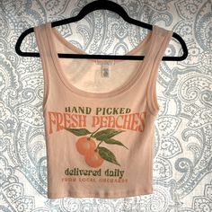 Cotton And Polyester, Never Worn, Excellent Condition Tan Crop Top, Country Outfit, Trendy Tank Tops, Wardrobe Goals, Nashville Trip, Thrift Haul, Graphic Tank Tops, Full Tilt, T-shirts & Tank Tops