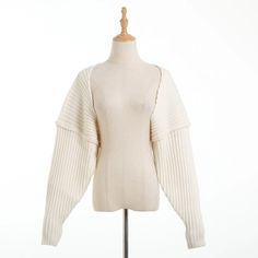 Shipping: Worldwide Express Shipping AvailableDelivery time: 7-15Days Fast ShippingReturns: Fast refund, 100% Money Back Guarantee. Feminine Modest Outfits, Cozy Winter Clothes, Short Cardigan Sweater, Black Cropped Cardigan, Sleeve Shawl, Egirl Clothes, Bolero Cardigan, Long Sleeve Knitted Cardigan, Ribbed Dress