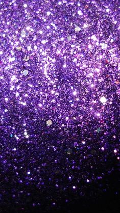 purple glitter is shown in the dark