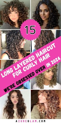 Transform your curly hair with these 15 long layered haircut ideas tailored for 2024. Our collection features options like face-framing layers that effortlessly complement your curls and curly bangs that add a touch of sophistication to your look. Say goodbye to curly hair woes and hello to a stunning, manageable look that will leave you feeling fabulous all year long. Get ready to embrace your curls with confidence and flair, setting new standards in hair fashion. Natural Curly Layered Haircut, Cute Curly Haircuts Long, Layer For Curly Hair, Very Layered Curly Hair, Haircuts For Curly Wavy Hair Long, Layers For Curly Hair Medium, Curly Haircut Ideas Long, Best Layers For Curly Hair, Haircuts That Look Good Curly Or Straight