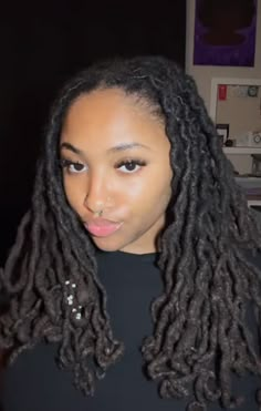 Source: Instagram Locs For Black Women, Librarian Aesthetic, Black Women Locs, Dread Ideas, Women Locs, Twist Locs, Natural Dreads, New Natural Hairstyles, Cute Hand Tattoos