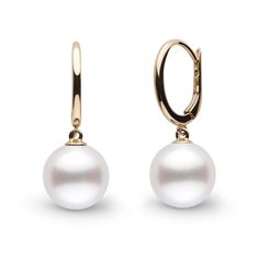 These lovely pearl earrings feature 10.0-11.0 mm White South Sea pearls. Set on a sturdy, 14-karat white or yellow gold oval leverback, this style fits securely on the ears and creates a classically elegant look. Primarily grown in pristine, remote regions of the Northwestern Australia, white South Sea pearls come from a special type of pearl oyster known as the silver-lip. These large oysters produce the world's largest and most valuable pearls of 100% natural color. South Sea Pearls Earrings, Oyster Pearl, Round Necklace, Sea Pearls, South Seas, Pearl Types, South Sea Pearls, Gold Polish, Pearl Color