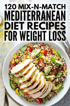 120 Mediterranean Diet Recipes for Weight Loss | If you're looking for an easy eating plan that will help you lose weight and feel more energized, these Mediterranean-inspired meals are for you! This is a complete 30-day plan, with health options for breakfast, lunch, dinner, and snacks. Whether you're a meat lover, prefer fish, or you're strictly vegetarian, love a good pasta dish or follow a gluten-free diet, we've got you covered! #mediterranean #mediterraneandiet #mediterraneanrecipes Easy Mediterranean Dinner, Mediterranean Dinner Recipes, Diet Lunch Ideas, Mediterranean Dinner, Good Pasta, Mediterranean Diet Recipes Dinners, Best Pasta Dishes, Mediterranean Diet Meal Plan, Meat Lover