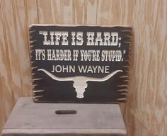 John Wayne Decor, Western Signs For Bedroom, Outdoorsy Living Room Decor, Western Bathroom Signs, Western Porch Ideas, Western Airbnb, Western Home Decor Diy, Western Diy Decor, Western Decor Bedroom