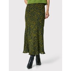 Add a touch of elegance to your wardrobe with the bias-cut dark green forest print skirt. Crafted from a luxurious blend of viscose and silk, it features a fluid silhouette that drapes beautifully. The unique pattern and midi length make it a versatile piece, perfect for both day and night. Pair with our black timeless tops and boots for a chic, modern look or make a statement by pairing with the Marlena Chartreuse green sleeveless cashmere top.  More details: Bias-cut Fluid Midi length Color: Print Composition: 75% Viscose 25% Silk Care instructions: Dry clean or gentle hand wash Timeless Tops, Dark Green Forest, Animal Print Party, Knit Loungewear, Stocking Fillers For Him, Corporate Chic, Chartreuse Green, Forest Print, Stocking Fillers For Her