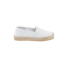 Optic White Nappa Leather Espadrilles FERRAGAMO JOHN JULIA. Golden Logo, Duffel Bag Backpack, Leather Espadrilles, Flat Espadrilles, Versace Men, Pump Sandals, Flat Espadrille, Women Accessories Bags, Nappa Leather