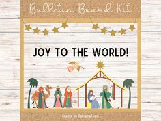 a christmas card with the words joy to the world