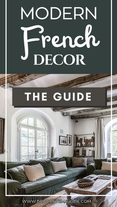 the modern french decor guide with text overlay