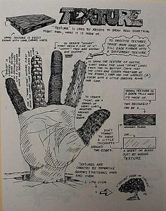 a drawing of a hand with instructions on how to draw it and what to do