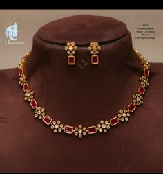 Gold Jewelry Simple Necklace Classy, Simple Necklace Designs Gold, Latest Ruby Necklace Designs, Simple Necklace Designs Gold Indian, Necklace Designs Gold Indian, Necklace Designs Gold, Gold Jwellary, Classy Jewellery, Ankle Bracelets Gold