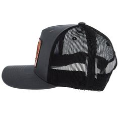 NRS Classic Decky Cap Charcoal, Black Cap Mesh back Adjustable NRS Patch Logo 5 Panel Mid Profile Curved Bill NRS-CAP23-41 The NRS Ranch Charcoal and Black Cap is a timeless accessory that combines style and functionality. Crafted with a charcoal front and a striking leather patch, this cap exudes classic charm. Its adjustable design ensures a comfortable fit for all head sizes, while the black back adds a touch of versatility. Adorned with the iconic NRS patch logo and a mesh back detail, this cap pays homage to the equestrian lifestyle with a modern twist. Whether worn for outdoor adventures or casual outings, the NRS Ranch Charcoal and Black Cap is a statement piece that adds a touch of Western flair to any ensemble. Black Snapback Hat With Leather Patch, Western Style Black Snapback Baseball Cap, Black Snapback Hat With Patches, Black Hats With Logo Patch, One Size, Black Six-panel Snapback Hat With Logo Patch, Equestrian Lifestyle, Black Back, Black Cap, Charcoal Black