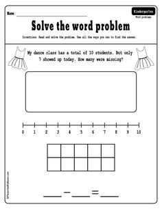 a printable worksheet to help students learn how to solve the word problem