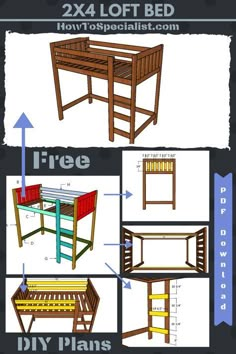 the instructions for how to build a loft bed