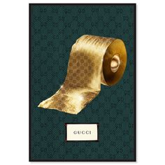 an image of a gold toilet paper roll