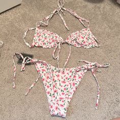 Size Small Same Day Shipping! Strap Swimwear, Green Bathing Suits, Zaful Bikinis, Swimming Swimsuit, Swimsuits High Waisted, Cheeky Bikinis, Bathing Suits, Pink White, Two Piece