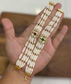 Barat Entry, Moti Necklace, Kundan Bracelet, Handmade Rakhi Designs, Rajputi Jewellery, Basic Mehndi, Kundan Jewellery Set, Handmade Rakhi, Rakhi Design