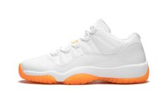 First released in 2001, this women’s only Air Jordan 11 Low was back again in 2015 to the delight of many.  One of the most popular women’s-only Air Jordan retro colorways ever, it features a clean and crisp all-white upper with the citrus orange outsole to make for one of the summer’s best options for the female Jordan lovers. Jordan Xi, Air Jordan 11 Retro Low, Air Jordan 11 Low, Jordan 11 Low, Jordan Model, Nike Air Jordan 11, Retro 11, Jordan 11 Retro Low, Womens Air Jordans