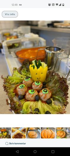 the food is displayed on the table for people to enjoy it in their own home