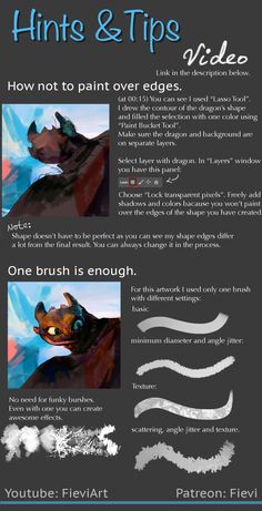 an info sheet describing how to use paint