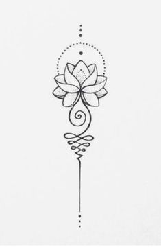 a black and white drawing of a flower