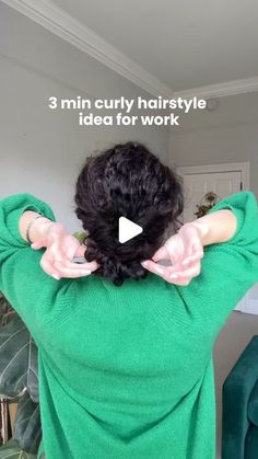 Sophie Marie on Instagram: "Quick and easy curly hairstyle idea for work or school! ⏰🏃🏽‍♀️

Save this video for when you’re in a rush ✅❤️

Using the @umbertogiannini curl jelly refresh spray (SOPHIEMARIE20) affiliate code ✨

💬Send to your curlfriends who don’t have time to do their hair in the mornings 🫶" Curly Interview Hairstyles, Diy Curly Hair Updo, Curly Hairstyles For Interview, Easy Updo Wavy Hair, Easy Hair For Curly Hair, Curly Hair Work Styles Updo, Quick Curly Hairstyles For School, Up Dos For Curly Medium Hair, Curly Hair For Work