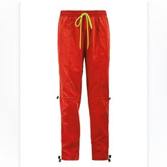 New Eptm Men’s Red Polyester Track Jogger Pants Adjustable Elastic Cords Side Pockets Elastic Waist Brand New Men’s Large Inventory: Pants. Red Sporty Pants With Drawstring, Sporty Red Pants With Drawstring, Red Nylon Sporty Pants, Sporty Red Nylon Bottoms, Sporty Red Nylon Pants, Red Drawstring Pants For Streetwear, Casual Red Pants For Outdoor, Casual Red Outdoor Pants, Red Parachute Pants With Cargo Pockets For Streetwear