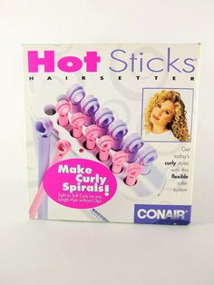 Conair Hot Sticks Hair Setter - 14 Flexible Rollers Curlers in Original Box Model # HS18R The rollers are tested and working and come with the original box.  The instruction manual is not included.  The rollers have some minor cosmetic wear as shown in the pictures.  Please check the listing photos to see the exact condition of the item you'll receive. Hair Foam Rollers, Coke Can Hair Rollers, Kitsch Hair Curler, Kitsch Curlers, Kitsch Hair Rollers, How To Look Attractive, Hot Rollers, Soft Curls, Instruction Manual