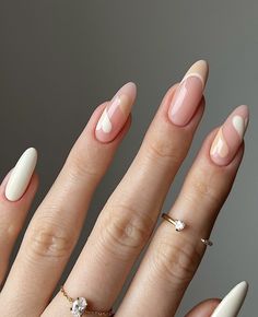 Pink White Nails, 2023 Nails, Gel Nail Extensions, Ombre Acrylic Nails, Cute Gel Nails, Girls Nails, Elegant Nails, Autumn Nails