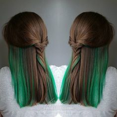 Hidden Hair Color, Peekaboo Hair Colors, Trendy We Fryzurach, Green Hair Dye, Hair Color Underneath, Latest Hair Color