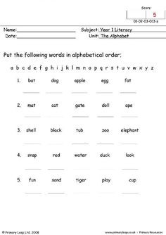 an alphabet worksheet for children to learn how to read the letters and numbers