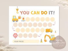 a printable construction themed baby shower game