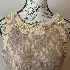 Beautiful Lace Size 12 Cocktail Dress. Knee-length Lace Patchwork Cocktail Dress, Badgley Mischka Dress, Badgley Mischka, Dress Collection, Size 12, Cocktail Dress, Lace, Women Shopping, Dresses