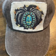 Brand New. Adjustable Strap In Back Adjustable Fall Baseball Cap, One Size Fits Most Baseball Cap For Fall, Fall Baseball Cap, Casual Flat Brim Baseball Cap For Fall, Fall Casual Flat Brim Baseball Cap, Casual Turquoise Cap Hat, Casual Turquoise Cap, Turquoise Casual Adjustable Hat, Casual Adjustable Turquoise Hats