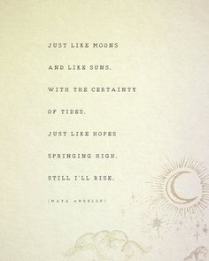 an image of a poem written on paper with the moon and stars in the background