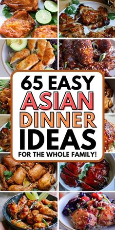 Explore 65 easy Asian recipes you need to try. From quick dinners to flavorful appetizers, these recipes are a must-have. easy asian recipes | easy dinner recipes | asian chicken recipes | asian recipes | easy chinese recipes | meal prep for the week Easy Asian Dinner Recipes, Simple Asian Recipes, Dinner Recipes Asian, Asian Dinner Ideas, Asian Recipes Easy, Easy Asian Dishes, Chinese Meals