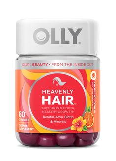 PRICES MAY VARY. OLLY HEAVENLY HAIR: Delivers a blend of vitamins, minerals and botanicals that help support hair follicles and healthy hair.* THE GOODS INSIDE: These beauty gummies deliver a blend of vitamins, minerals and botanicals (Keratin, Biotin and Amla) to help support hair follicles and healthy hair* HOW TO TAKE: Chew two gummies, no food or water needed. 60 gummies per bottle (30 day supply) NATURALLY DELICIOUS: A juicy blend of tropical orange flavor. OLLY gummies are made with no syn Hair Gummies, Hair Growth Secrets, Hair Supplements, Brown Spots On Face, Hair Help, Hair Vitamins, Bramble, Healthy Hair Growth, Nourishing Hair