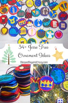 christmas ornament ideas for kids to make and decorate on the tree with text overlay