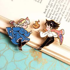 "They say the best blaze burns brightest when circumstances are at their worst." The best addition to anyone's Ghibli pin collection! TealTeacup & - TealTeacup LLC Sophie And Calcifer, Ghibli Night, Howl Sophie, Howls Moving Castle Art, Pins Anime, 하울의 움직이는 성, Howl And Sophie, Howls Moving, Anime Pins