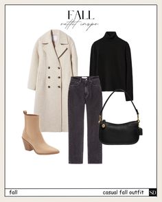 Fall outfit ideas, fall outfit ideas for women, fall outfit ideas black women, fall outfit ideas 2023, fall outfit ideas for women over 40, fall outfit ideas casual, fall outfit ideas for women 2023, fall outfit ideas aesthetic, fall casual outfits, beige boots, fall boots, cheap fall outfits, black heans outfit, mom jeans outfit for fall Black Boots Outfits, Cheap Fall Outfits, Coatigan Outfit, Women Fall Outfit Ideas, Cashmere Sweater Outfit, Fall Outfit Ideas Casual, Booties Outfit Fall, Fall Outfit Ideas For Women, Outfit Ideas Black Women