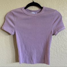 Nwt Urban Outfitters Ribbed Baby Tee. Shrunken Slim Fit. Sleeves Also Fit Slightly Snug But Overall Stretchy. Pink Ribbed Fitted T-shirt, Fitted Ribbed Pink T-shirt, Pink Fitted Ribbed T-shirt, Fitted Pink Ribbed T-shirt, Purple Stretch Ribbed Tops, Purple Ribbed Stretch Top, Stretch Ribbed Purple Tops, Stretch Purple Ribbed Tops, Light Purple Tops