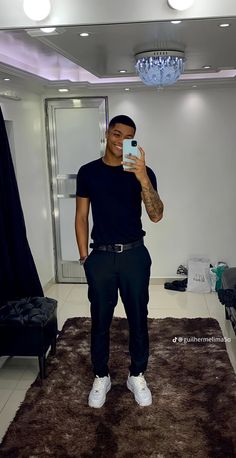 Moreno Outfit Men, Air Force One Outfit Men, Outfit Air Force 1, Air Force One Outfit, Outfit Air Force, Air Force 1 Outfit Men, Black Men Casual Style, Air Force 1 Outfit