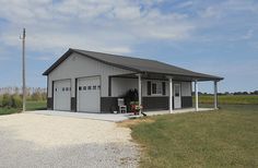 two pictures of the same building and one has a metal roof