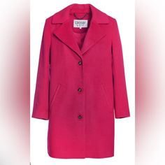 This Is A Crosby By Mollie Burch Coat In A Women’s Size Medium. Coat Is Called The “Dean” Style And Is A Beautiful Pink Color Called Mollie Pink. Coat Is Brand New With Original Tags Attached. Coat Is Fully Lined, Has 3 Button Closures Down The Front And Two Pockets- One On Each Hip. This Is A Beautiful Way To Stay Warm While Looking Fabulous During The Upcoming Chilly Winter Months! Original Retail Price: $324 Coat Is Brand New With Tags Classic Pink Wool Outerwear, Cream Faux Fur Coat, Medium Coat, Suede Vest, Pink Coat, Winter Months, Faux Fur Coat, Pink Fashion, Stay Warm