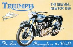 an advertisement for the triumph motorcycle in the world