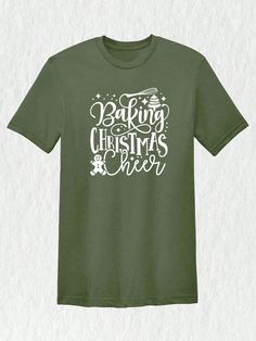 Introducing our Baking Christmas Cheer Shirt, the perfect addition to your festive wardrobe. This Christmas Party Shirt is designed for bakers and baking enthusiasts alike, with its playful Baker Tester Tee print. Join the Baking Team and spread holiday cheer with this unique Baker Gift. Whether you're part of a Christmas celebration or simply want to show off your love for baking during the holiday season, our Holiday Shirt is a must-have. Get ready to bake up some Christmas magic and make a statement with our Baking Christmas Cheer Shirt.Baking Christmas Cheer Shirt, Christmas Party Shirt, Baker Tester Tee, Baking Team, Baker Gift, Holiday Shirt Cactus Casual  Short Sleeve  Animal,Cartoon,Christmas,Colorblock,Figure,Geometric,Graphic,Letter,Striped,Plants,Slogan,Textured Pattern    Women Christmas Baking Shirts, Cheer Shirt, Baking Christmas, Christmas Party Shirt, Gifts For A Baker, Back To School Party, Christmas Party Shirts, Cheer Shirts, Short Blouses