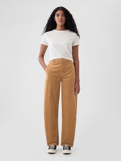 Burnt Orange Pants Outfit, Orange Pants Outfit, Corduroy Pants Outfit, Ankle Trousers, Corduroy Pants Women, Orange Pants, Shopping Clothes, Fall Pants, Winter Pants